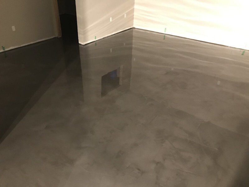 Garage Metallic Epoxy Flooring
