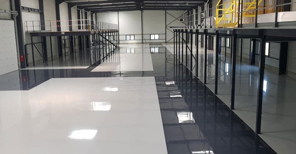 Industrial epoxy floor coating