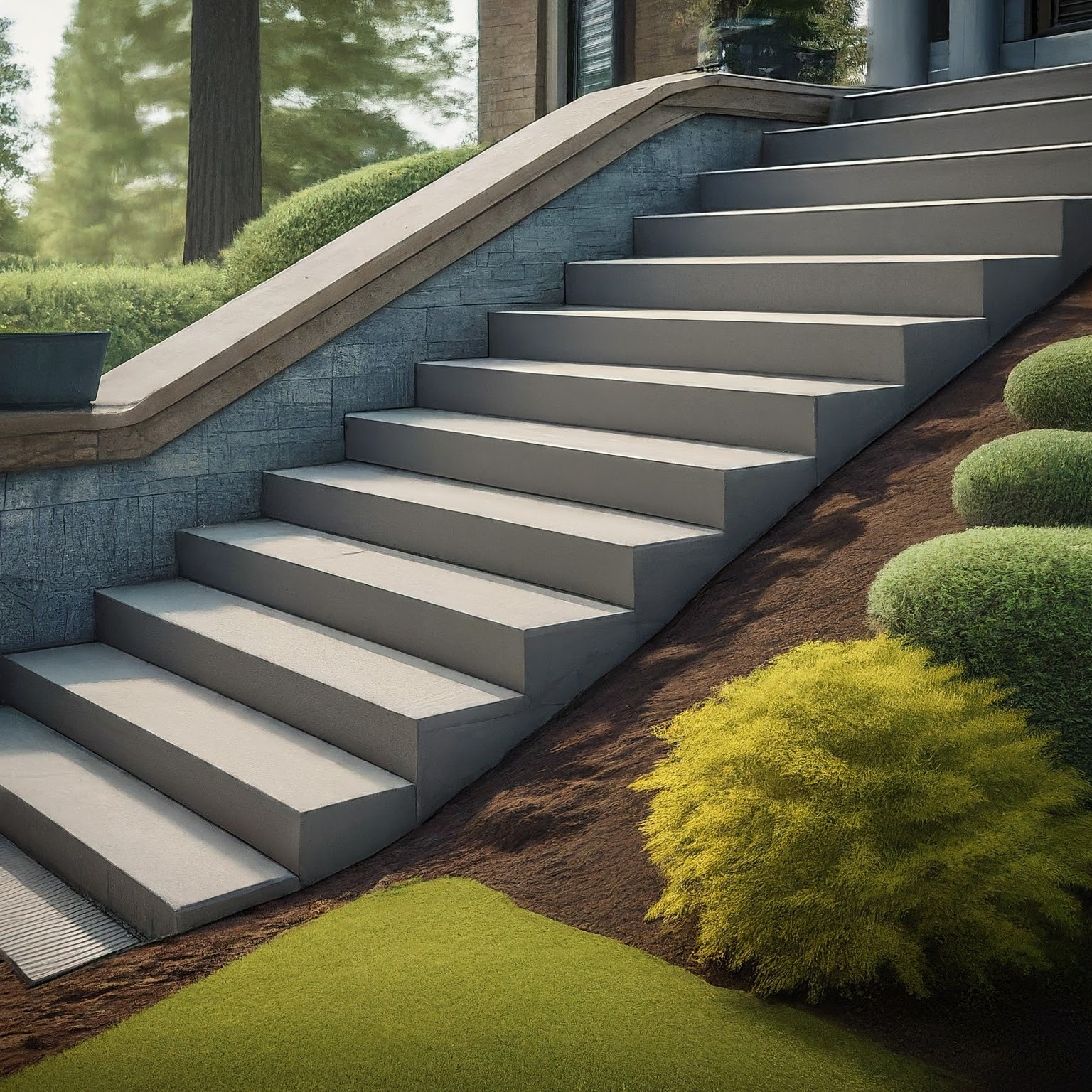 Concrete stairs