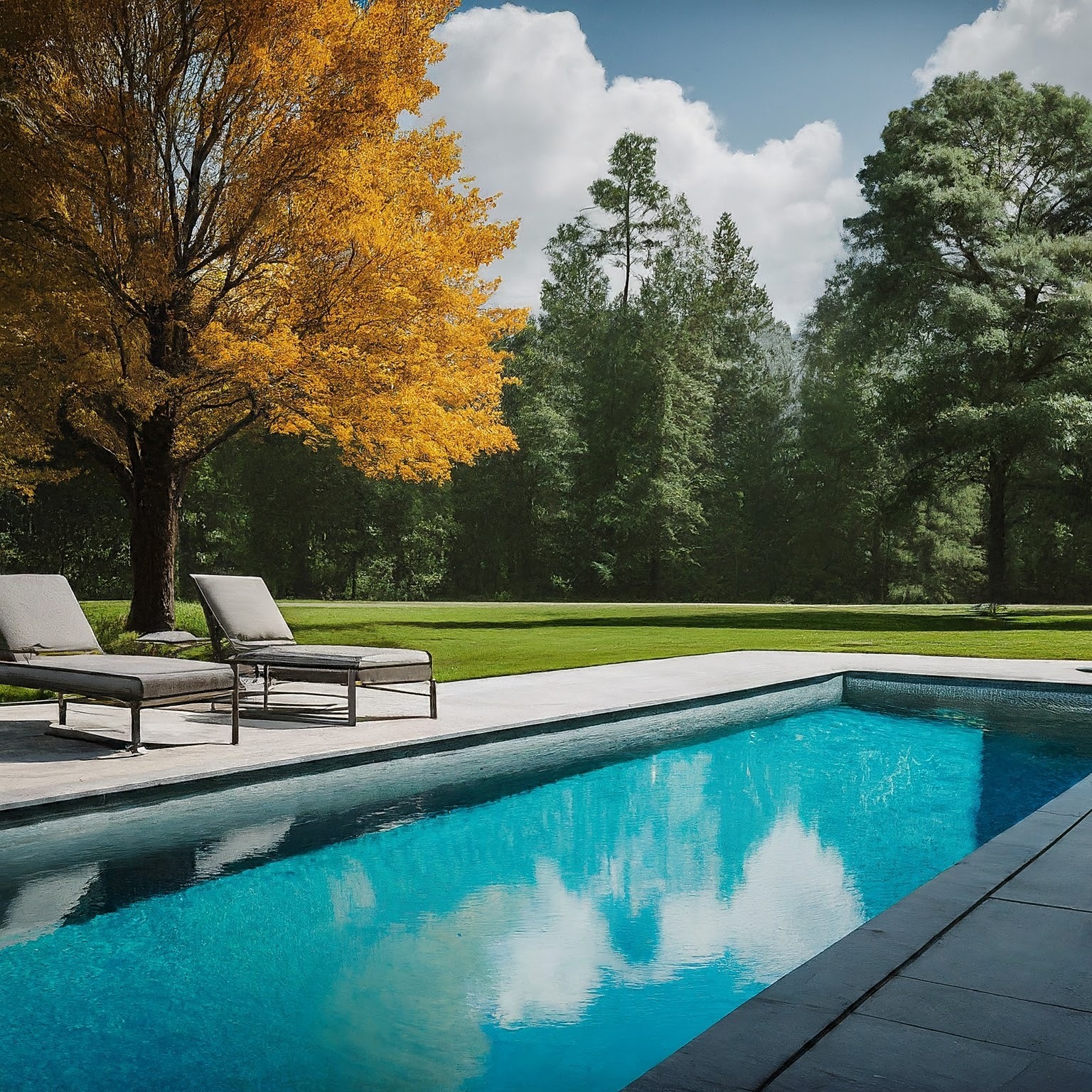 Concrete pool deck